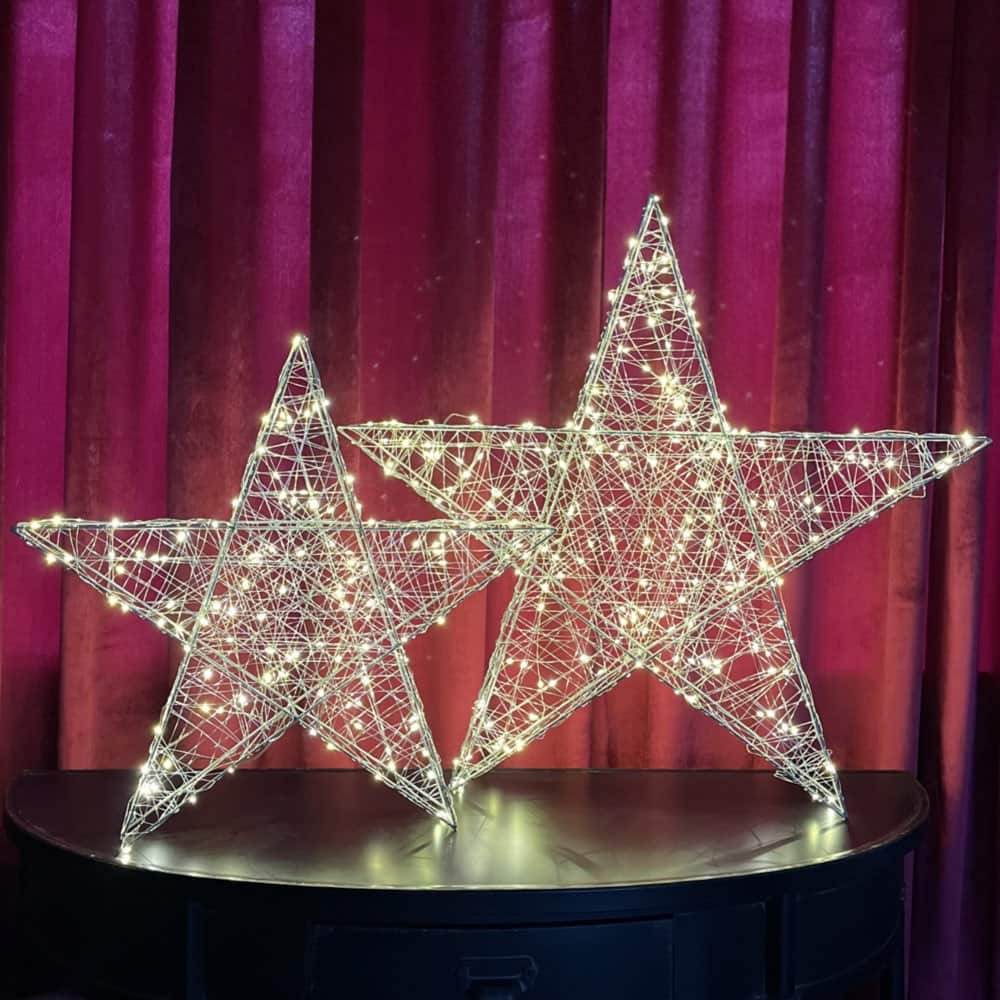 LED Weihnachtsdeko Figur Metall SANTA H 98 cm